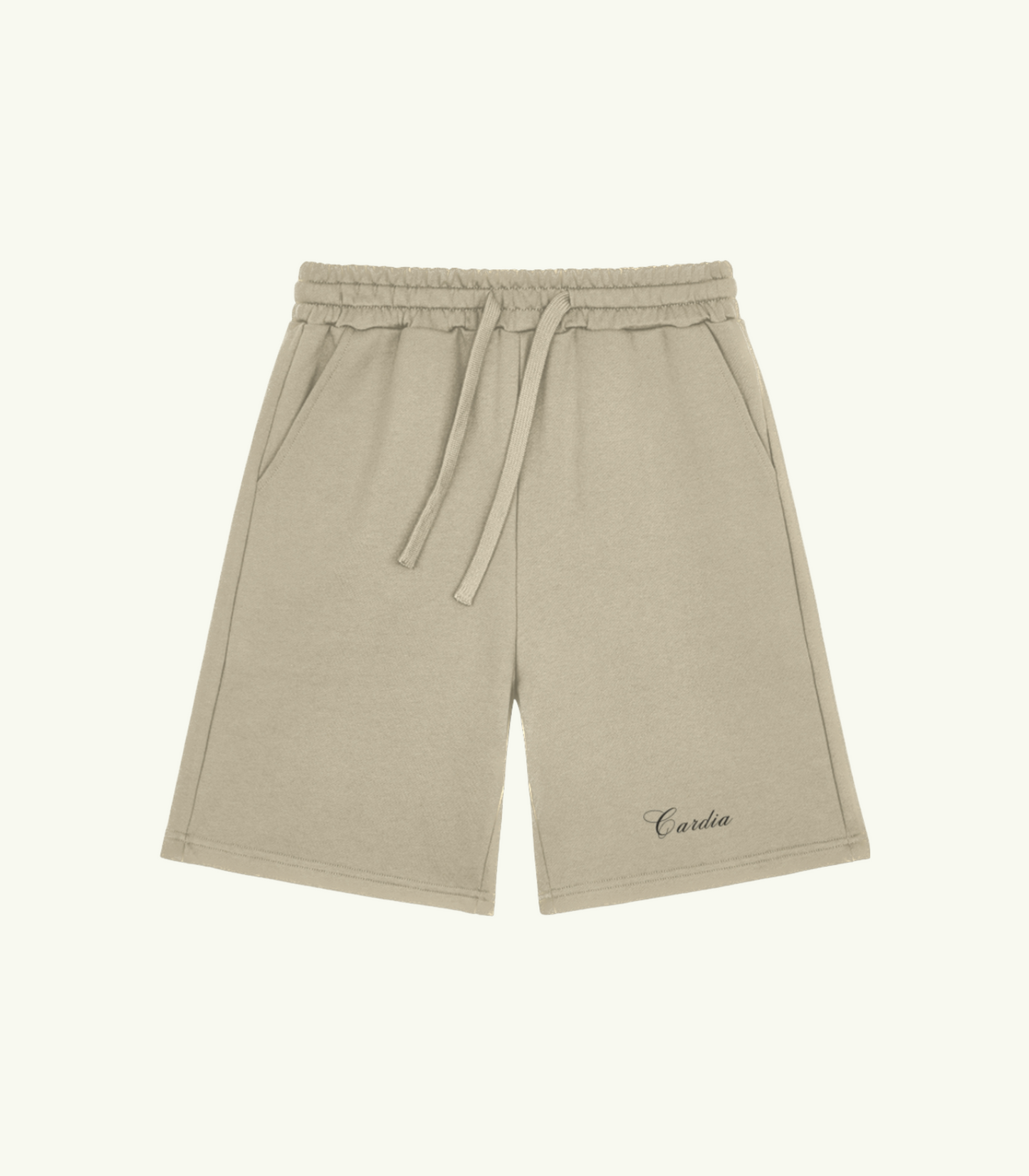 Luxury Khaki Sweater Shorts